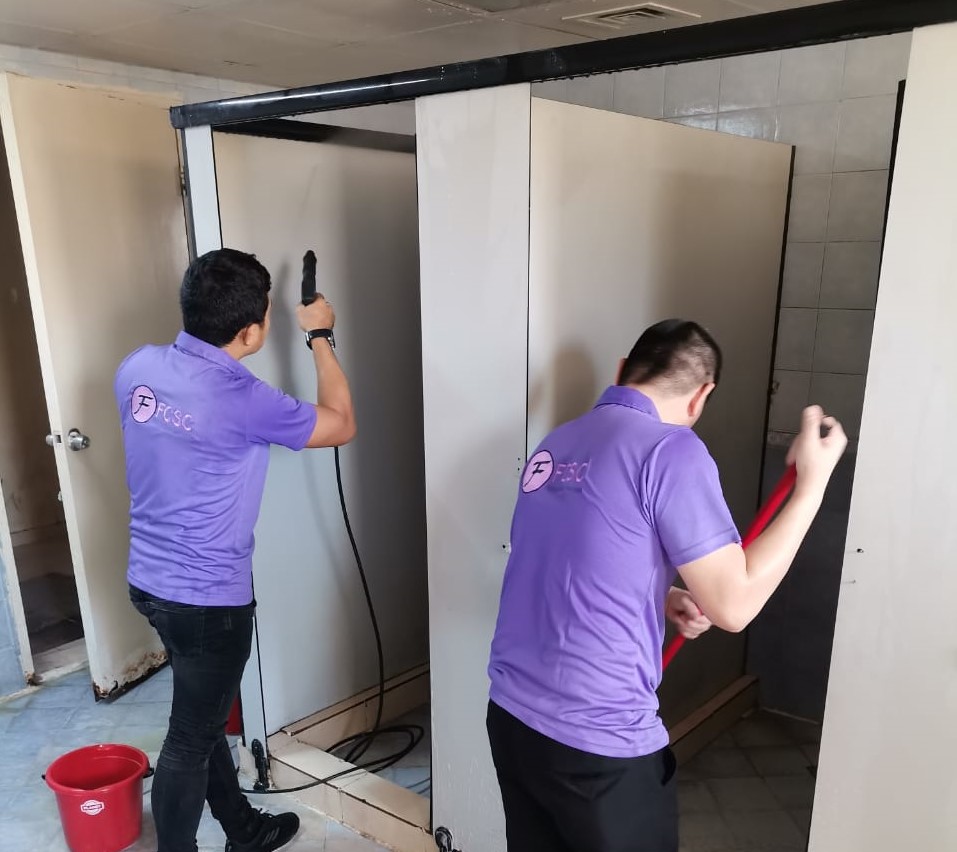 Labor camp bath room cleaning