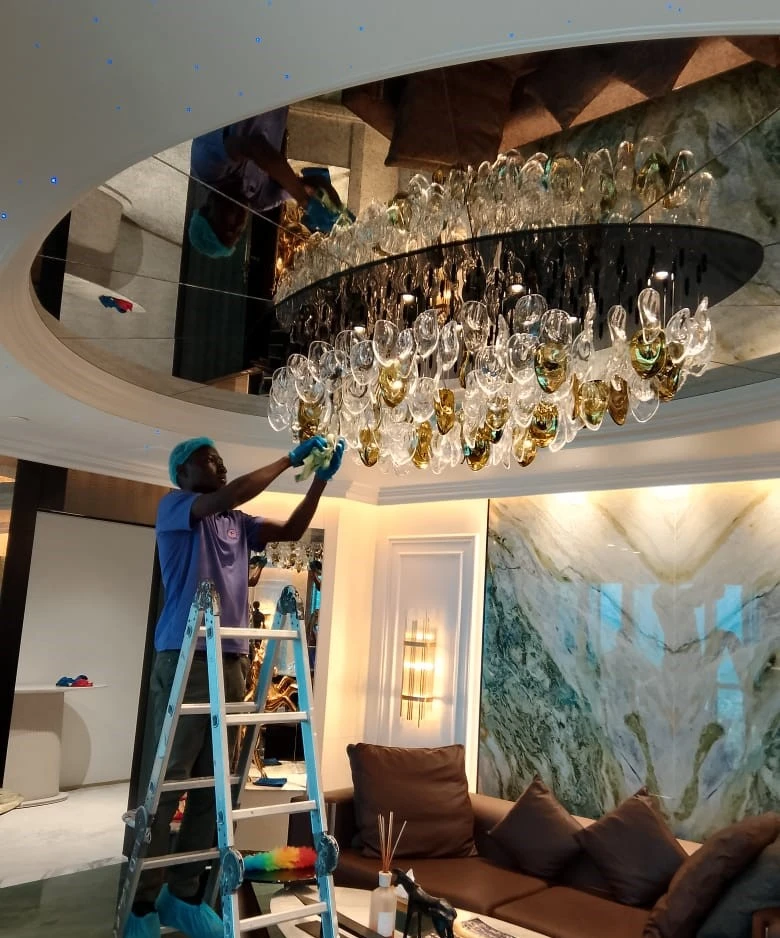 chandelier cleaning
