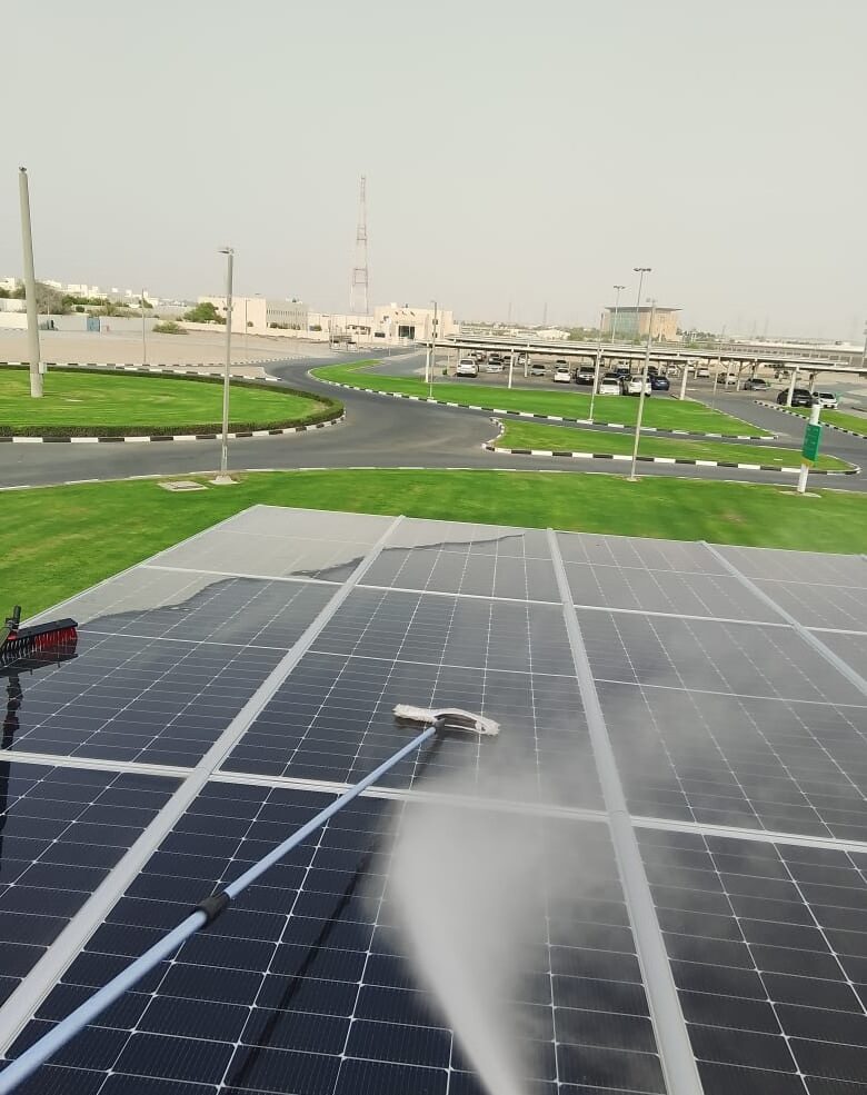 Solar panel cleaning