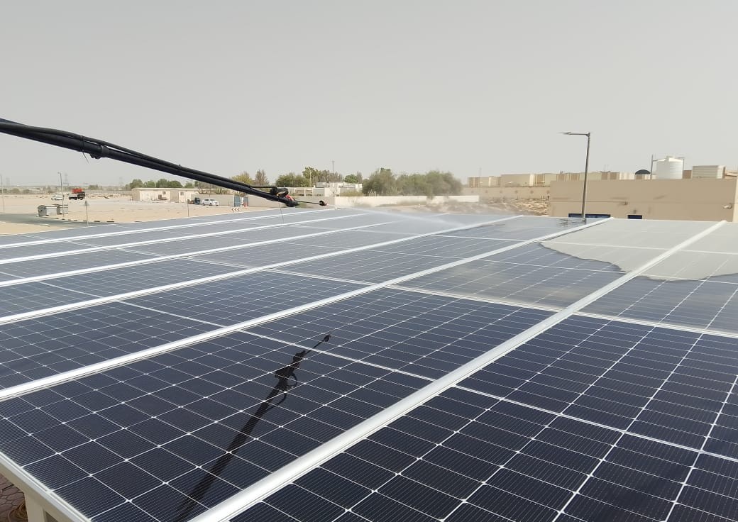 Solar panel cleaning
