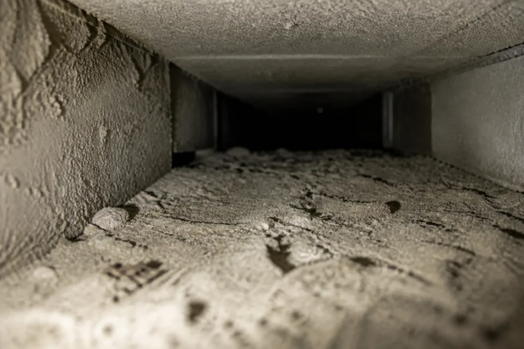 Air duct cleaning before and after